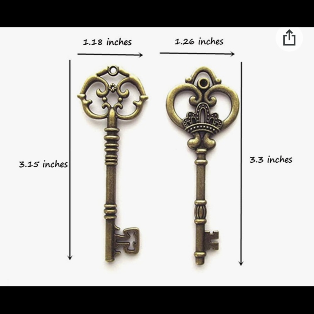 Antique Skeleton Rustic Keys - Picture 4 of 4